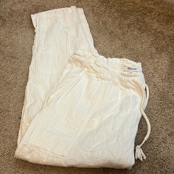 Madewell cotton white pants size M - Picture 1 of 6